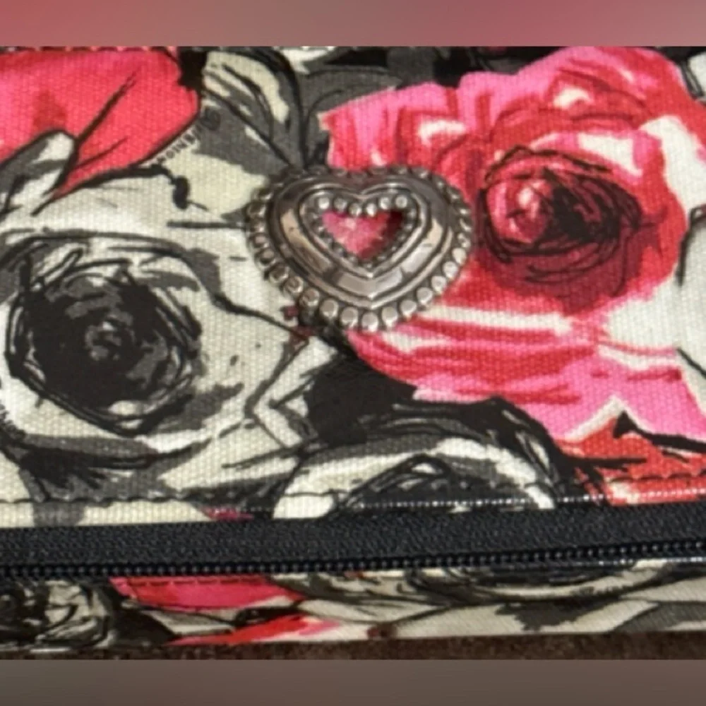 Brighton Madison Rose zip around discontinued floral jewelry case